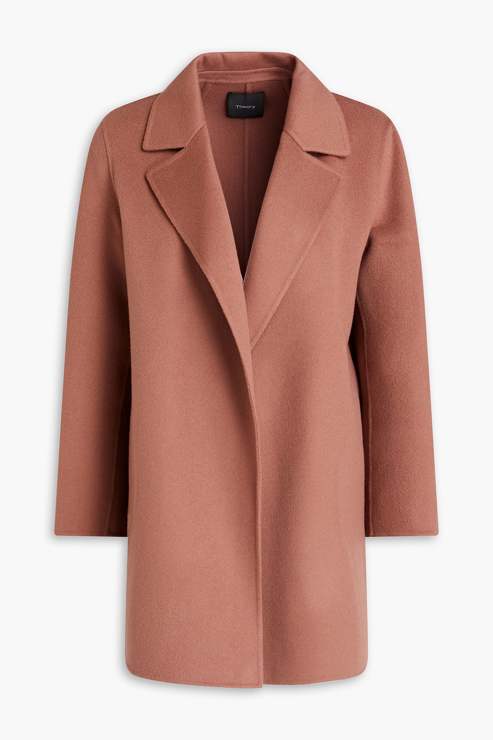 Theory Clairene Wool And Cashmere-blend Felt Coat In Pink