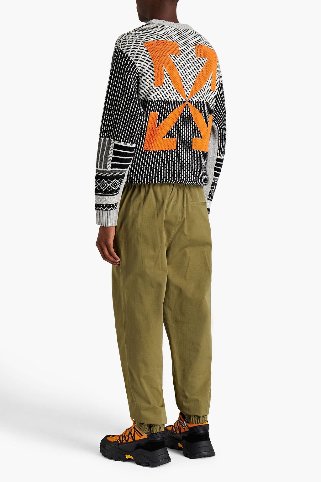 OFF-WHITE™ Karottenhose aus Baumwoll-Jacquard