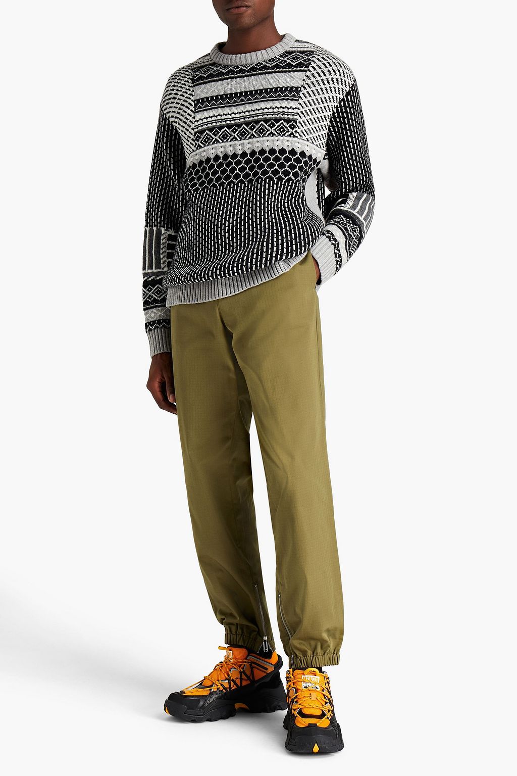 OFF-WHITE™ Karottenhose aus Baumwoll-Jacquard