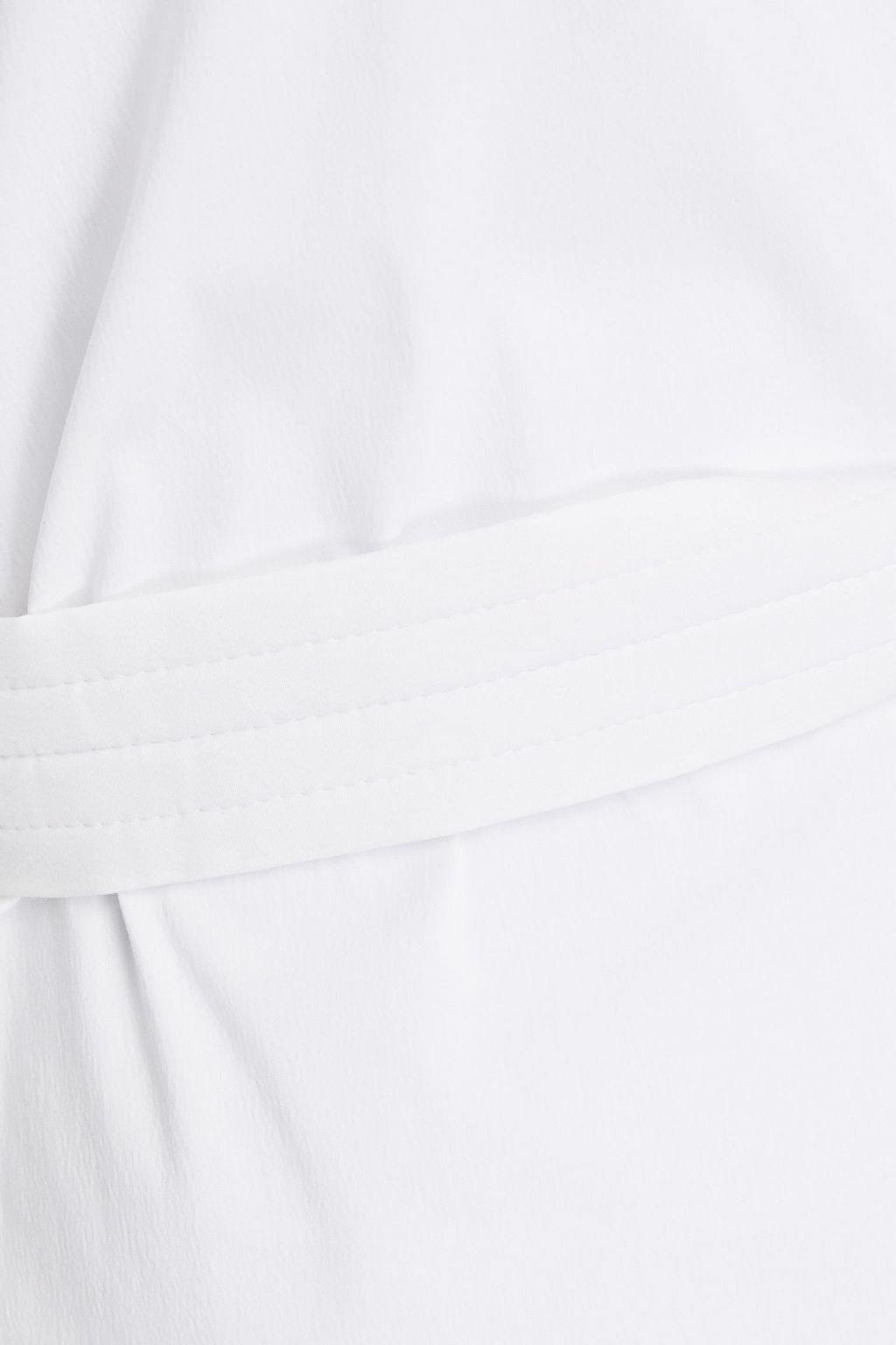 PIECE OF WHITE Stella Midikleid aus Popeline aus einer Baumwollmischung mit Gürtel
