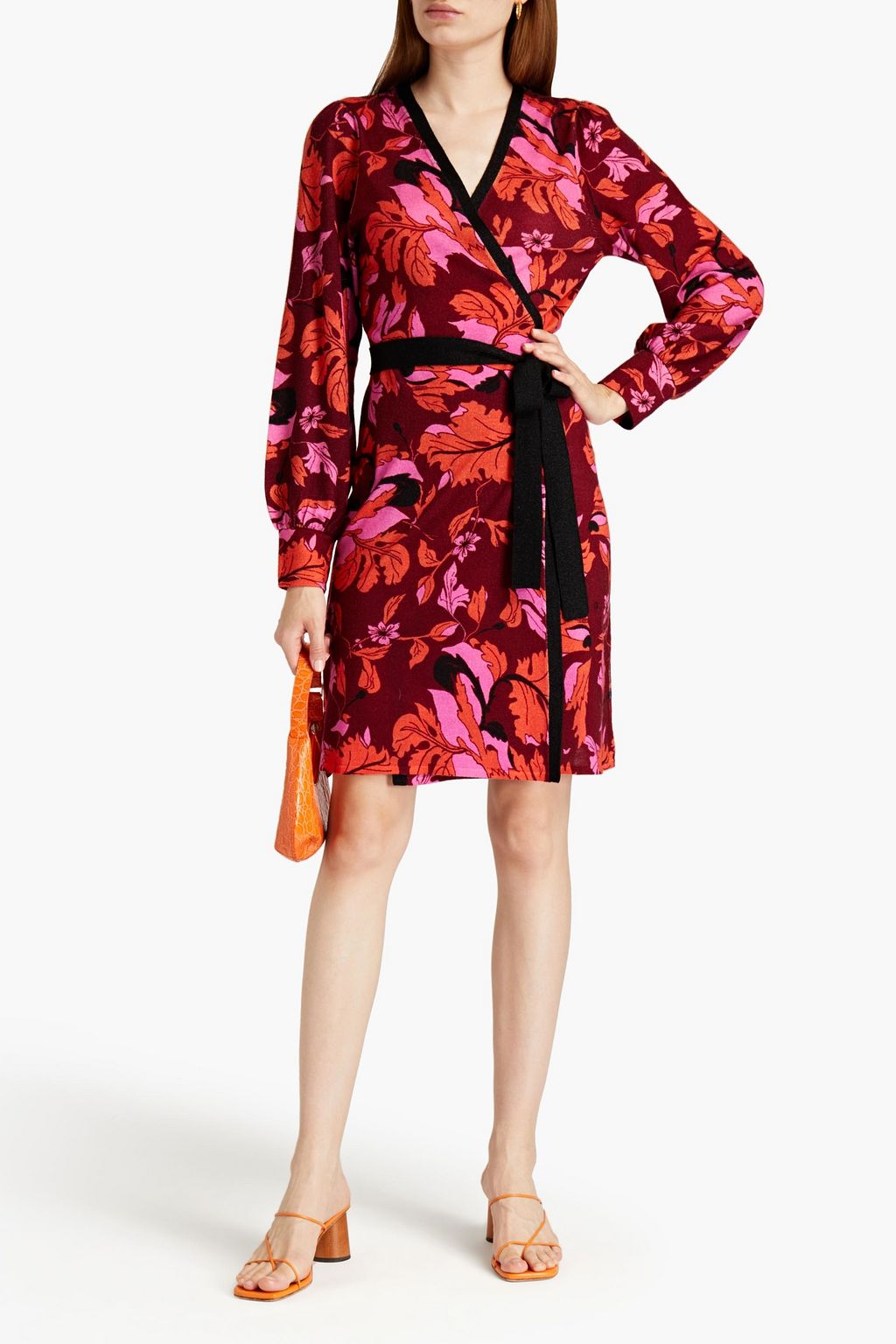 DIANE VON FURSTENBERG Luella floral-print merino wool wrap dress