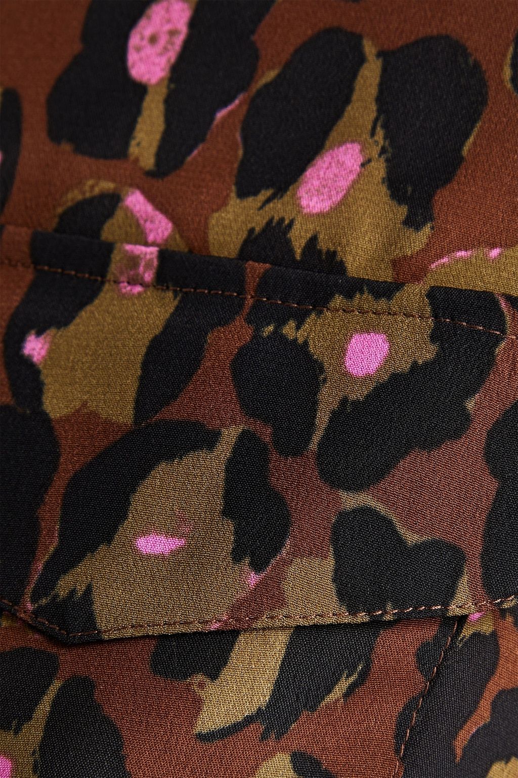 DIANE VON FURSTENBERG Parvati leopard-print crepe de chine shirt