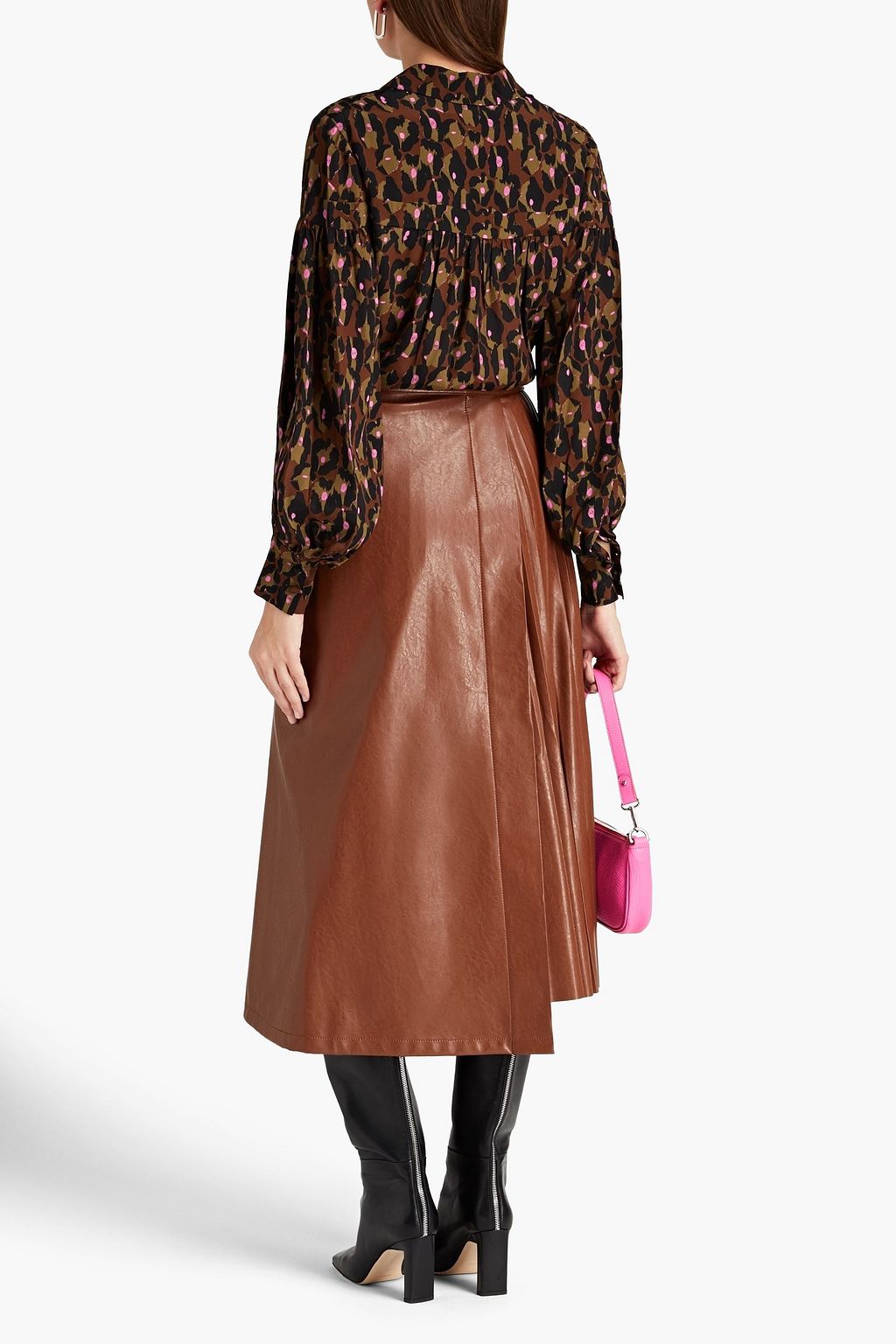 DIANE VON FURSTENBERG Parvati leopard-print crepe de chine shirt