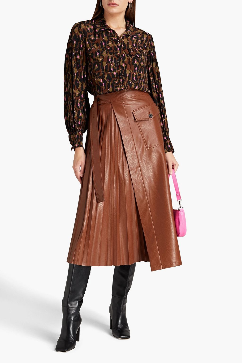 DIANE VON FURSTENBERG Parvati leopard-print crepe de chine shirt