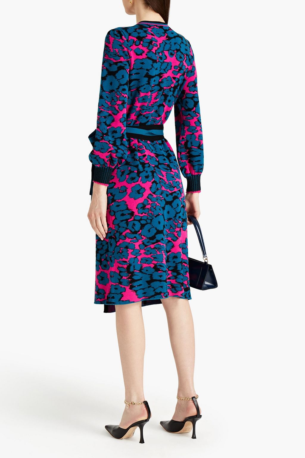 DIANE VON FURSTENBERG Lois leopard-jacquard wrap dress | THE OUTNET