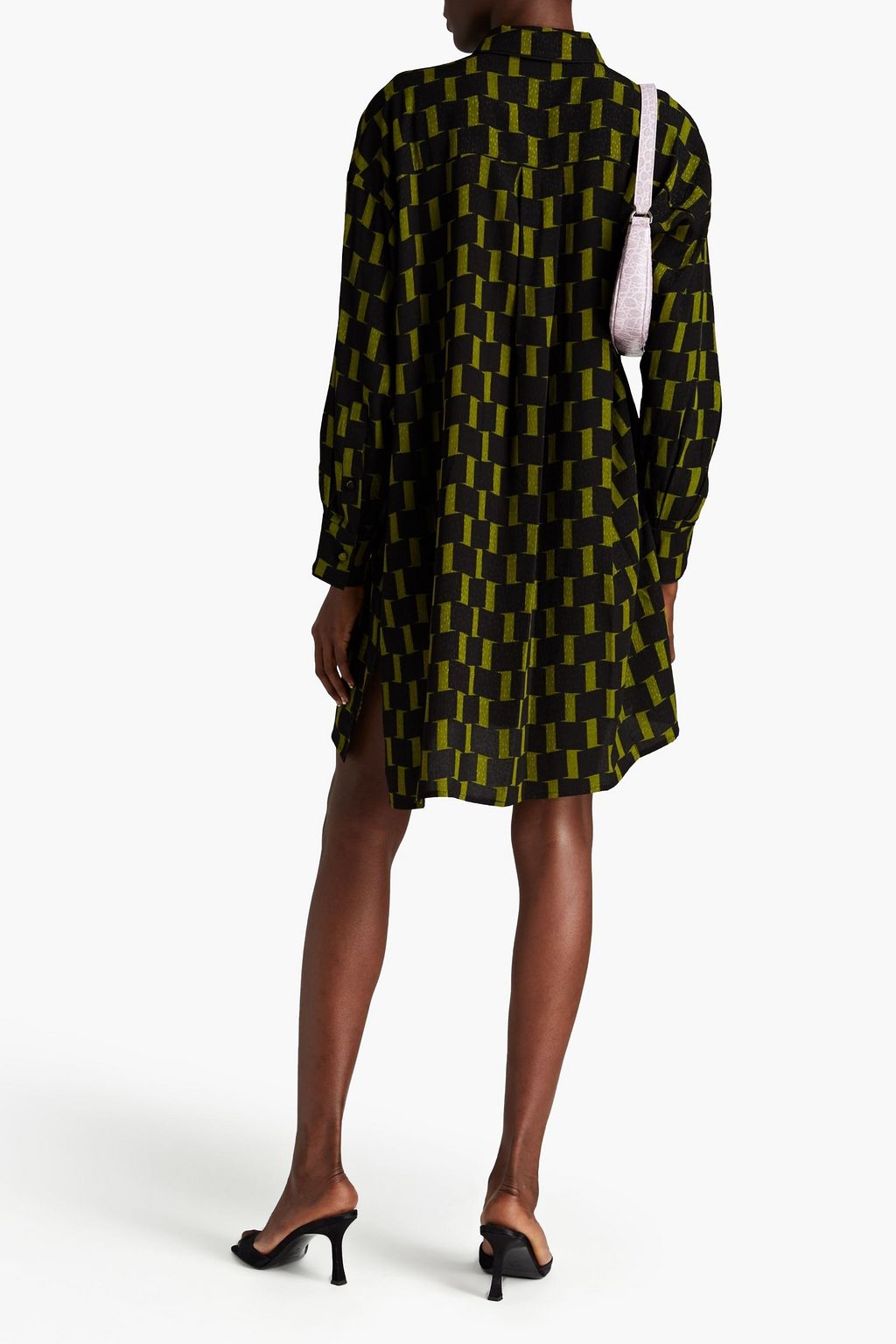 DIANE VON FURSTENBERG Jorge 프린트 자카드 미니 셔츠 드레스