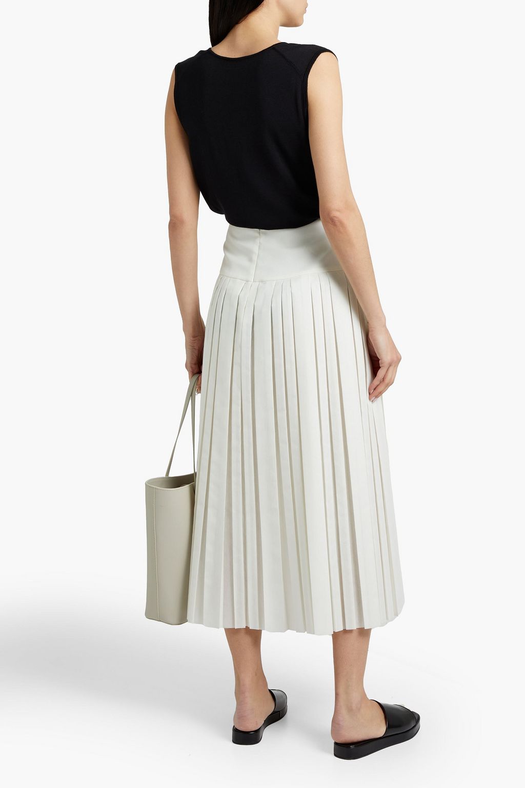 SUNSPEL Merino wool and silk-blend tank