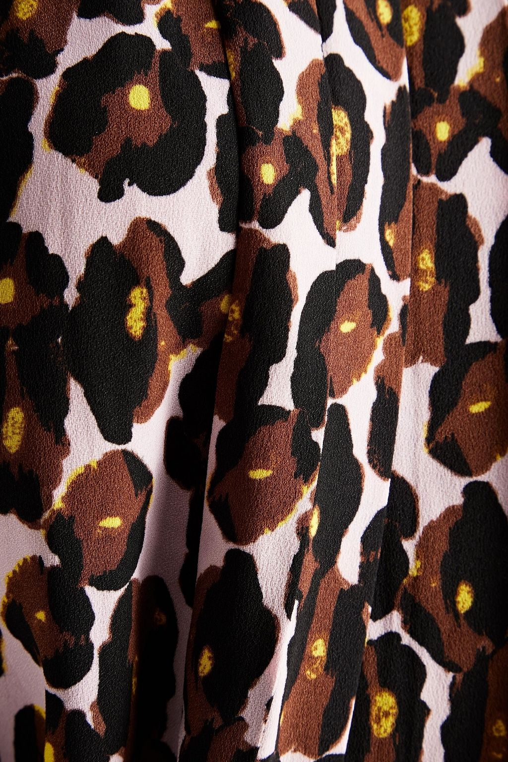 DIANE VON FURSTENBERG Keeva pleated leopard-print crepe de chine shirt