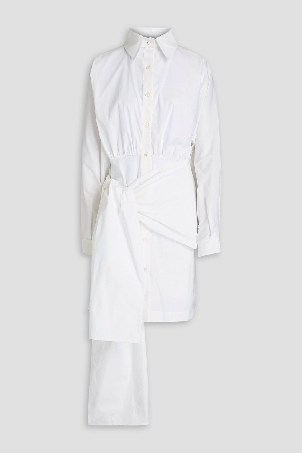 poplin mini shirt dress