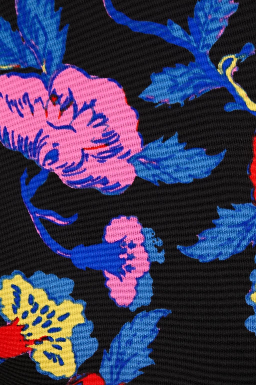 DIANE VON FURSTENBERG Kara floral-print crepe midi pencil skirt