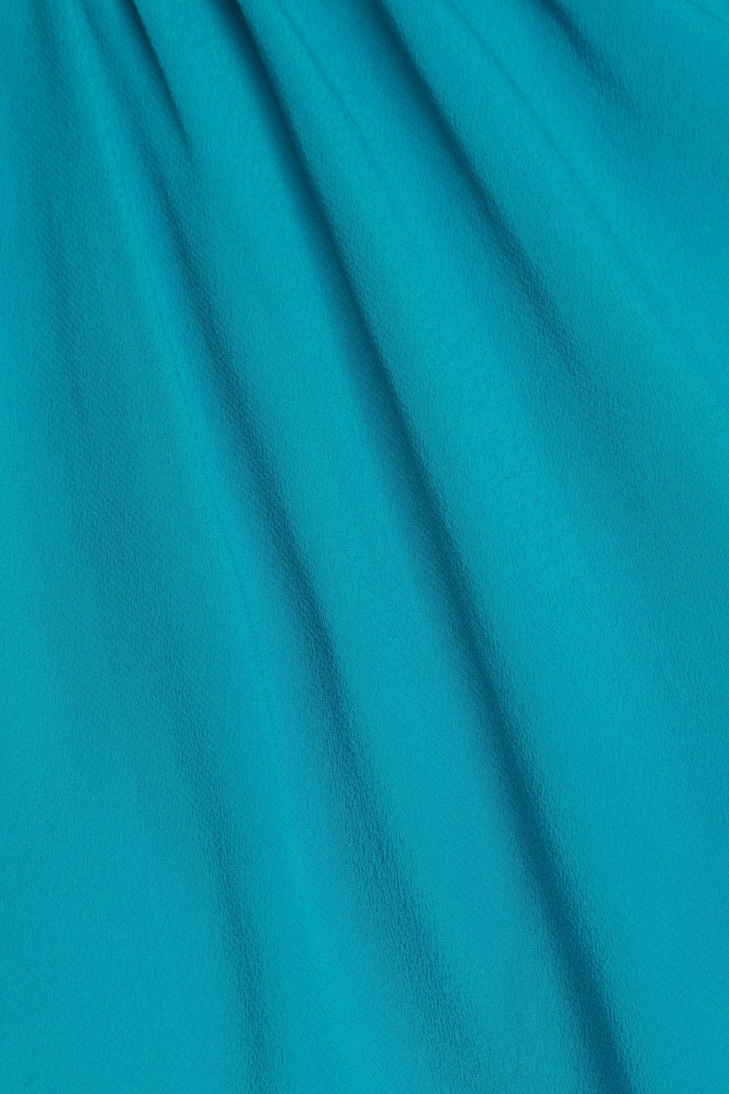 DIANE VON FURSTENBERG Dove pleated crepe de chine top
