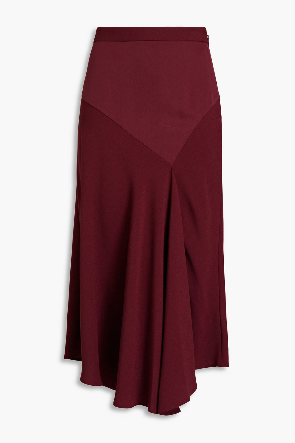 Analisa draped crepe midi skirt