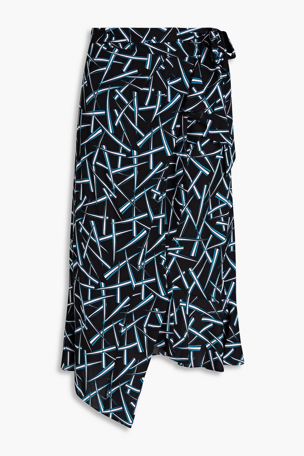 Ruffle online geometric skirt