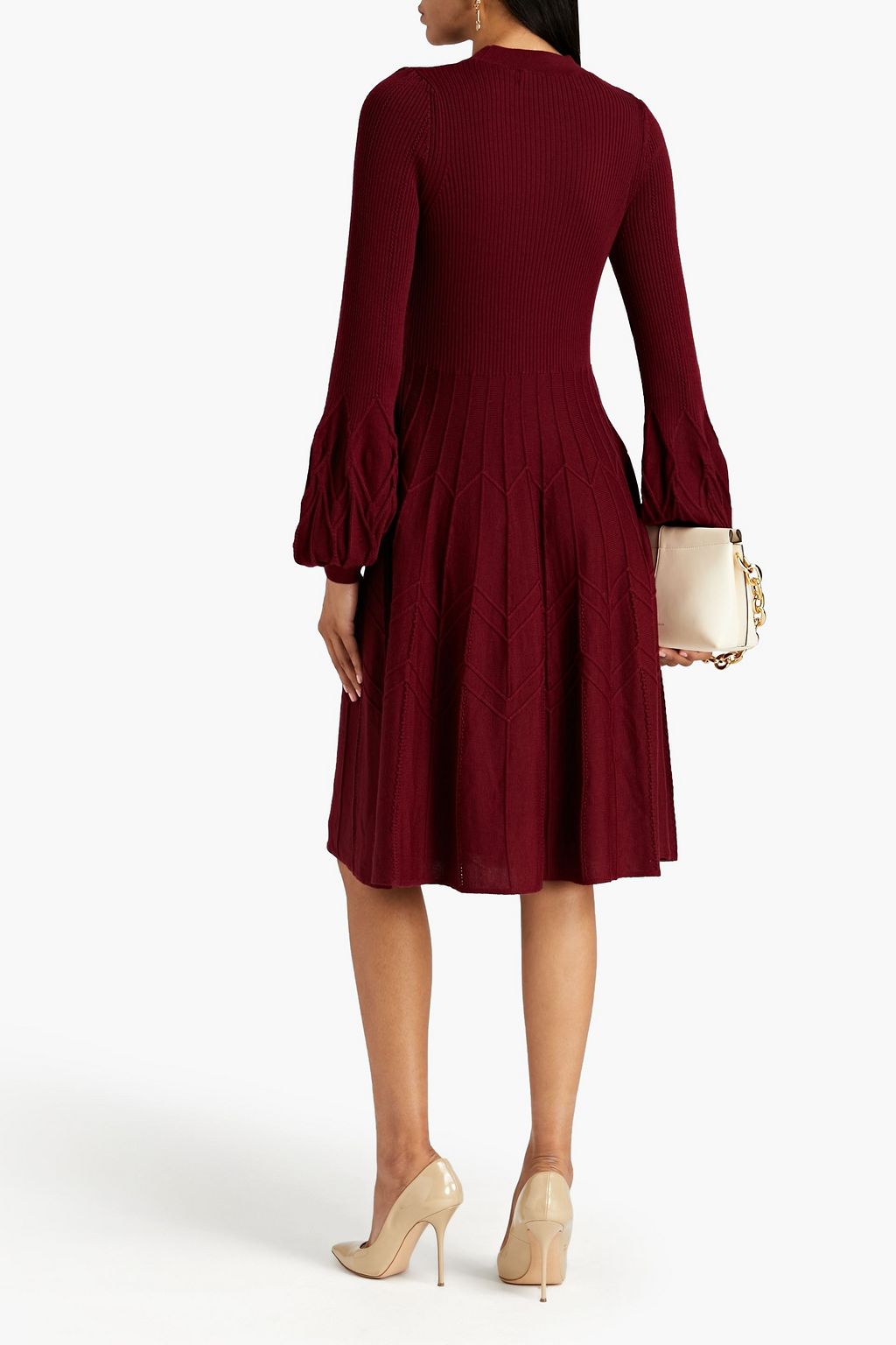DIANE VON FURSTENBERG Dillan ribbed and jacquard-knit dress