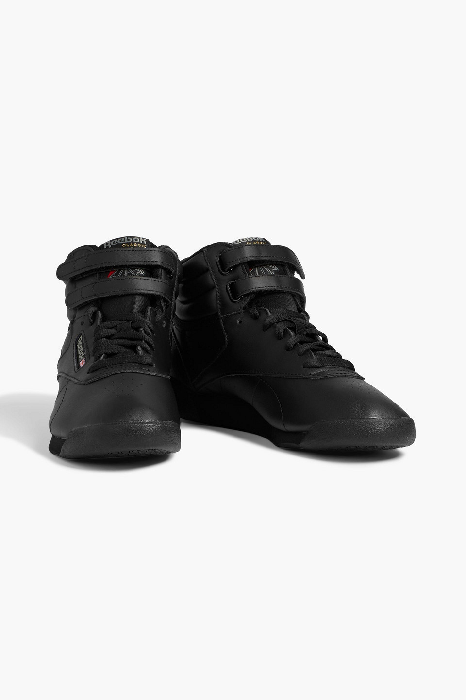 Reebok Freestyle Hi Quilted Leather High-top Sneakers In Black