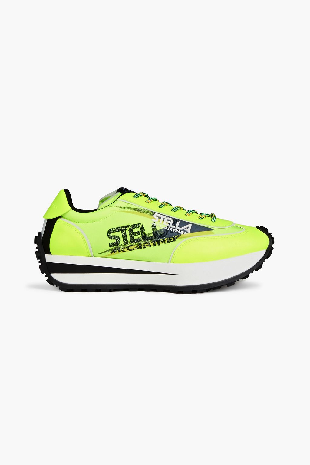Neon logo print shell sneakers bright yellow EU 35