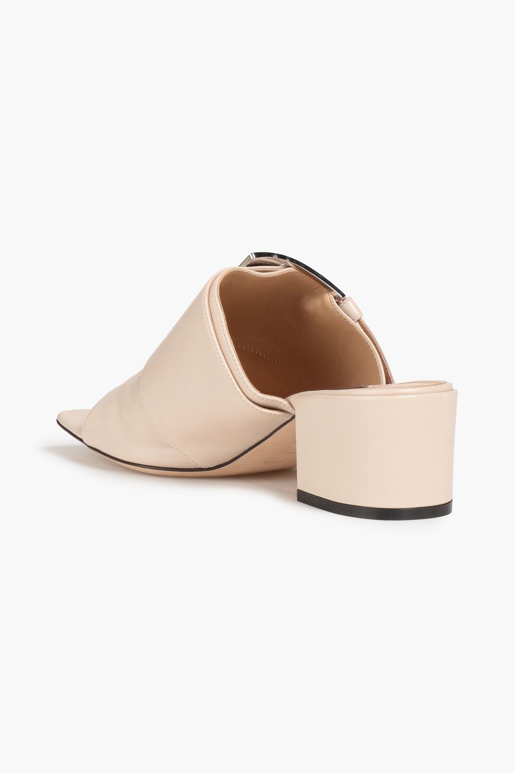 SERGIO ROSSI Seventy logo-appliquéd buckled leather mules