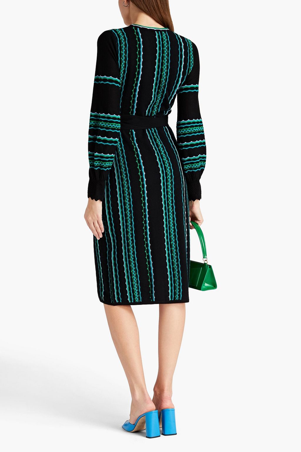 DIANE VON FURSTENBERG Gayle crochet-knit wrap dress