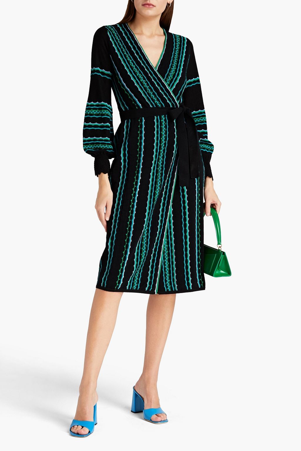 DIANE VON FURSTENBERG Gayle crochet-knit wrap dress