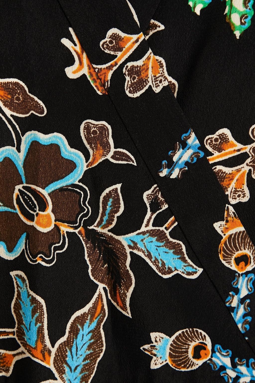 DIANE VON FURSTENBERG Madalena Midi-Wickelkleid aus Crêpe de Chine mit Schößchen