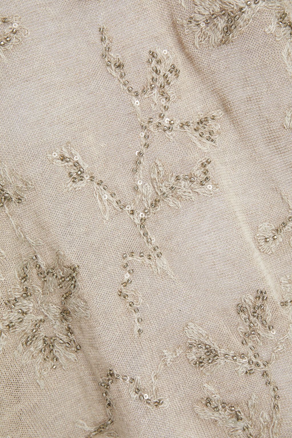 BRUNELLO CUCINELLI Embellished linen-blend sweater