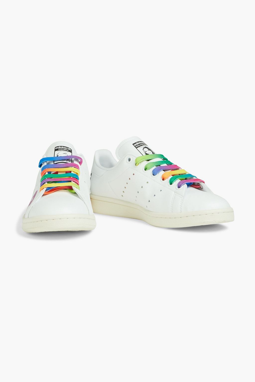 ADIDAS BY STELLA MCCARTNEY Perforated printed leather sneakers