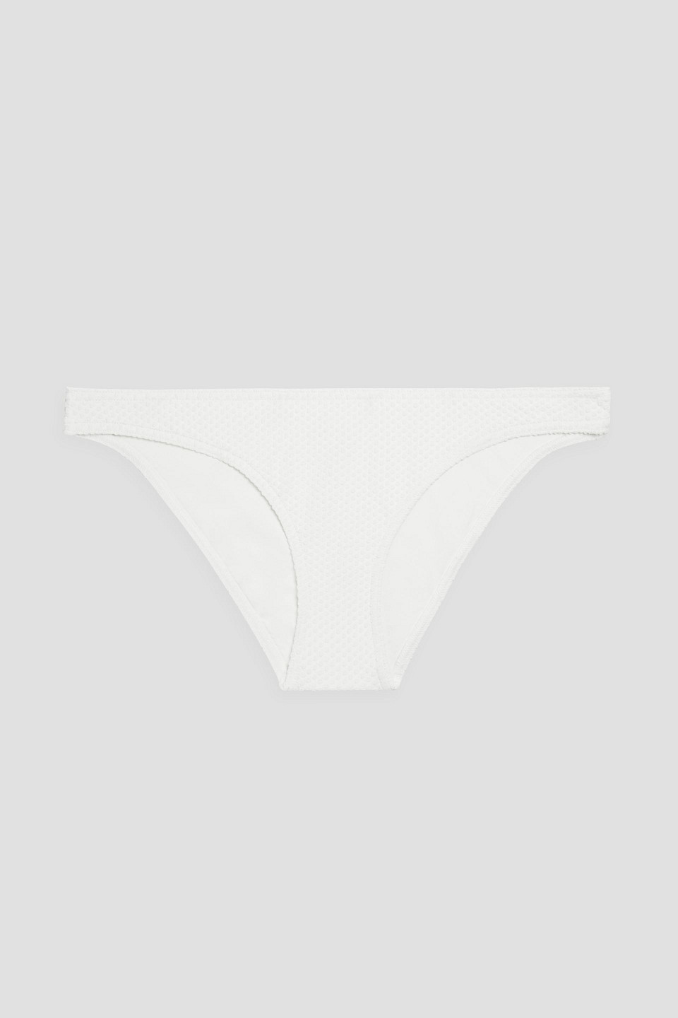 Zimmermann Textured Low-rise Bikini Briefs In Ivory