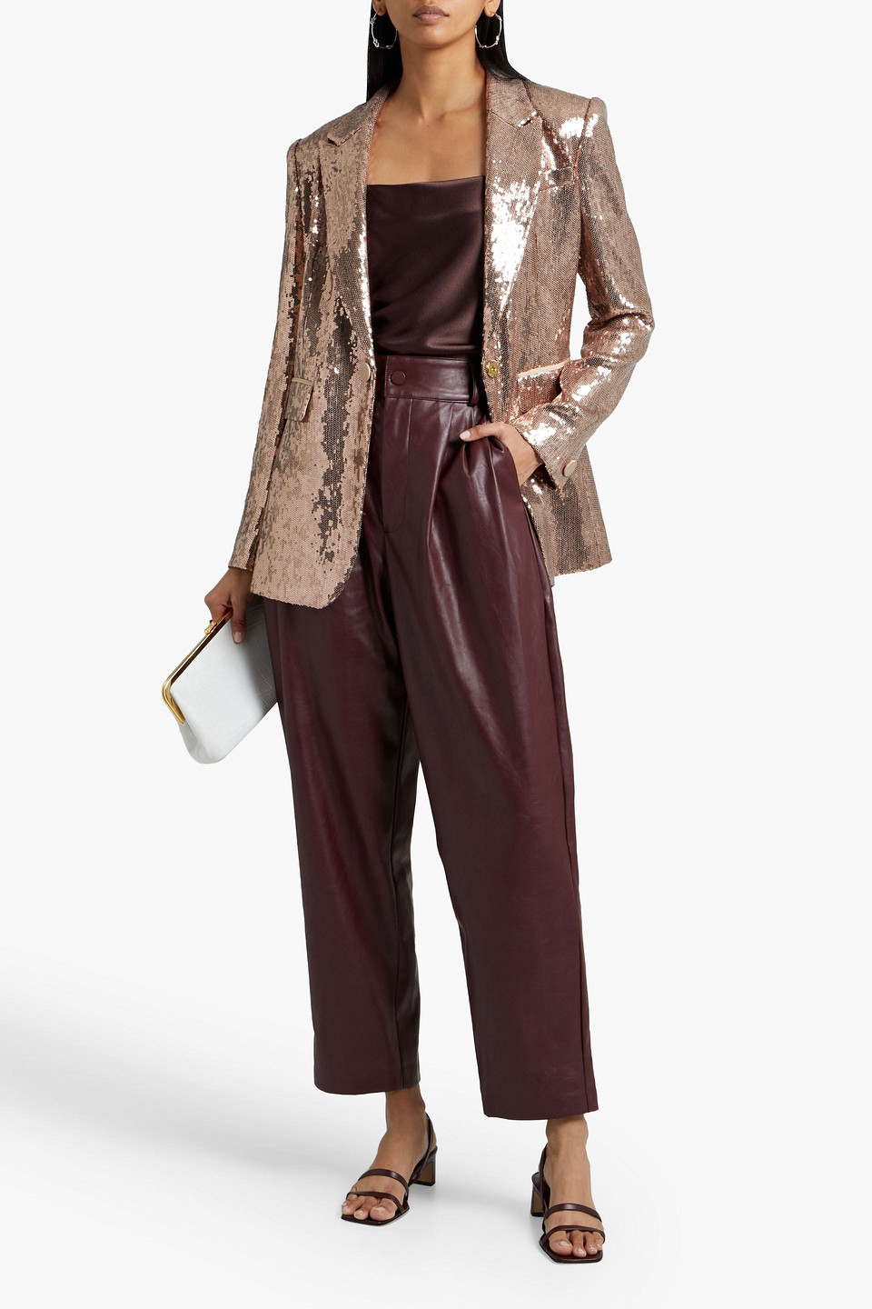 RACHEL ZOE SEQUINED WOVEN BLAZER 3074457345631421648