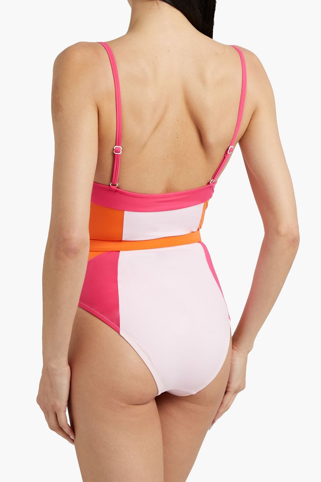 SOLID & STRIPED ثوب سباحة «ذا سبنسر» متعدد الألوان مزود بحزام