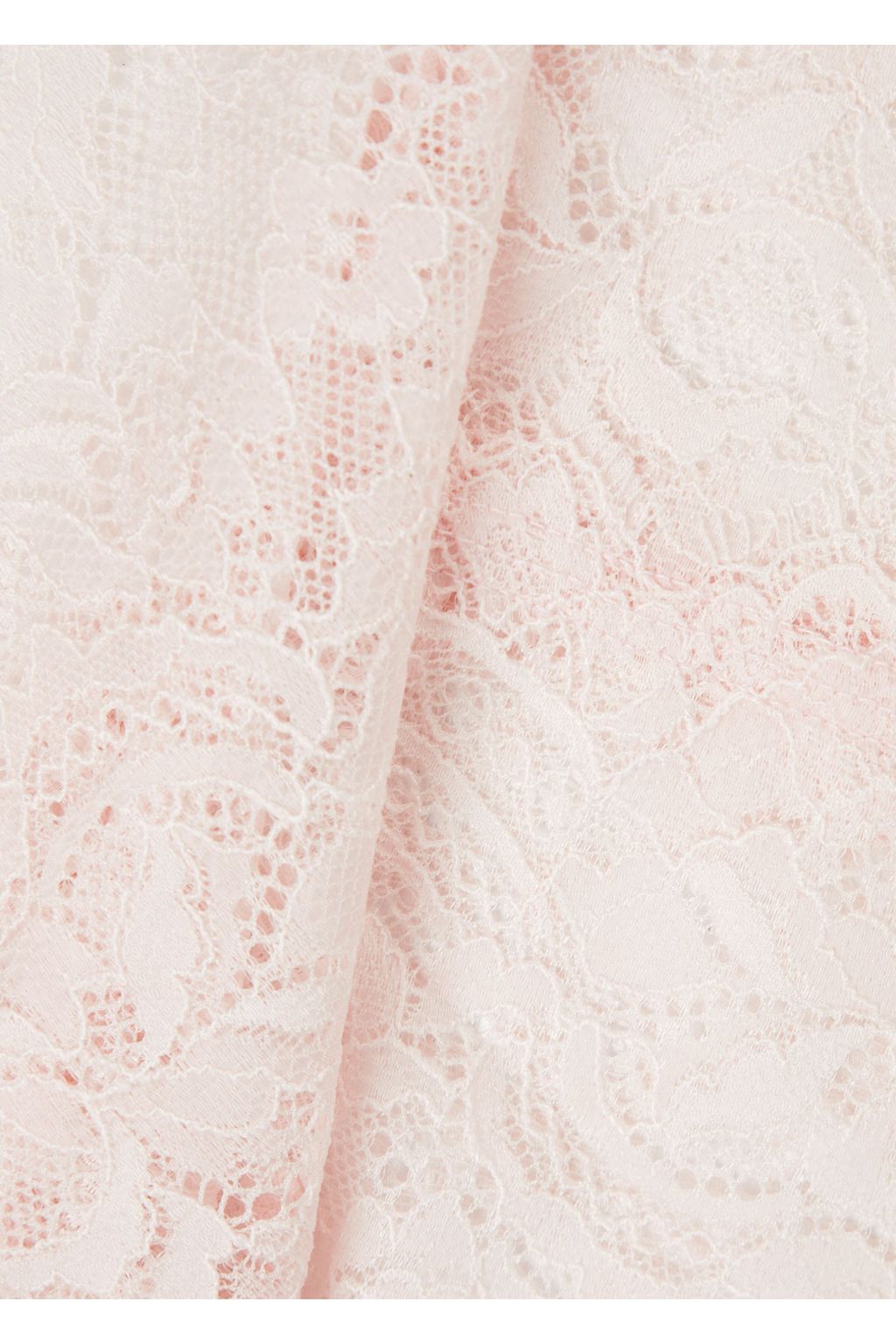 MONIQUE LHUILLIER X HANKY PANKY Tulle-paneled Chantilly lace bodysuit