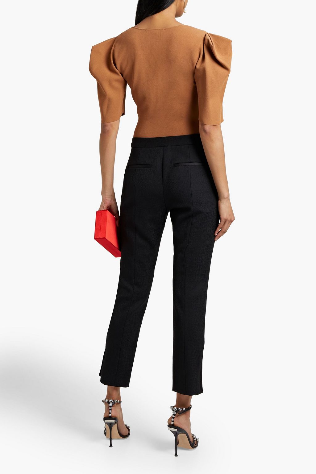 RACHEL ZOE Jacquard slim-leg pants