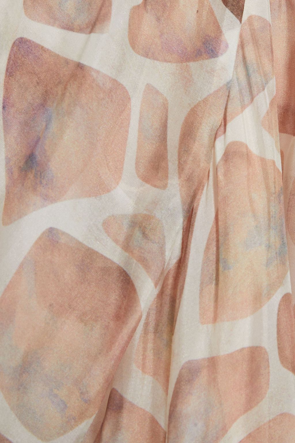 RACHEL ZOE Ruffled printed chiffon blouse