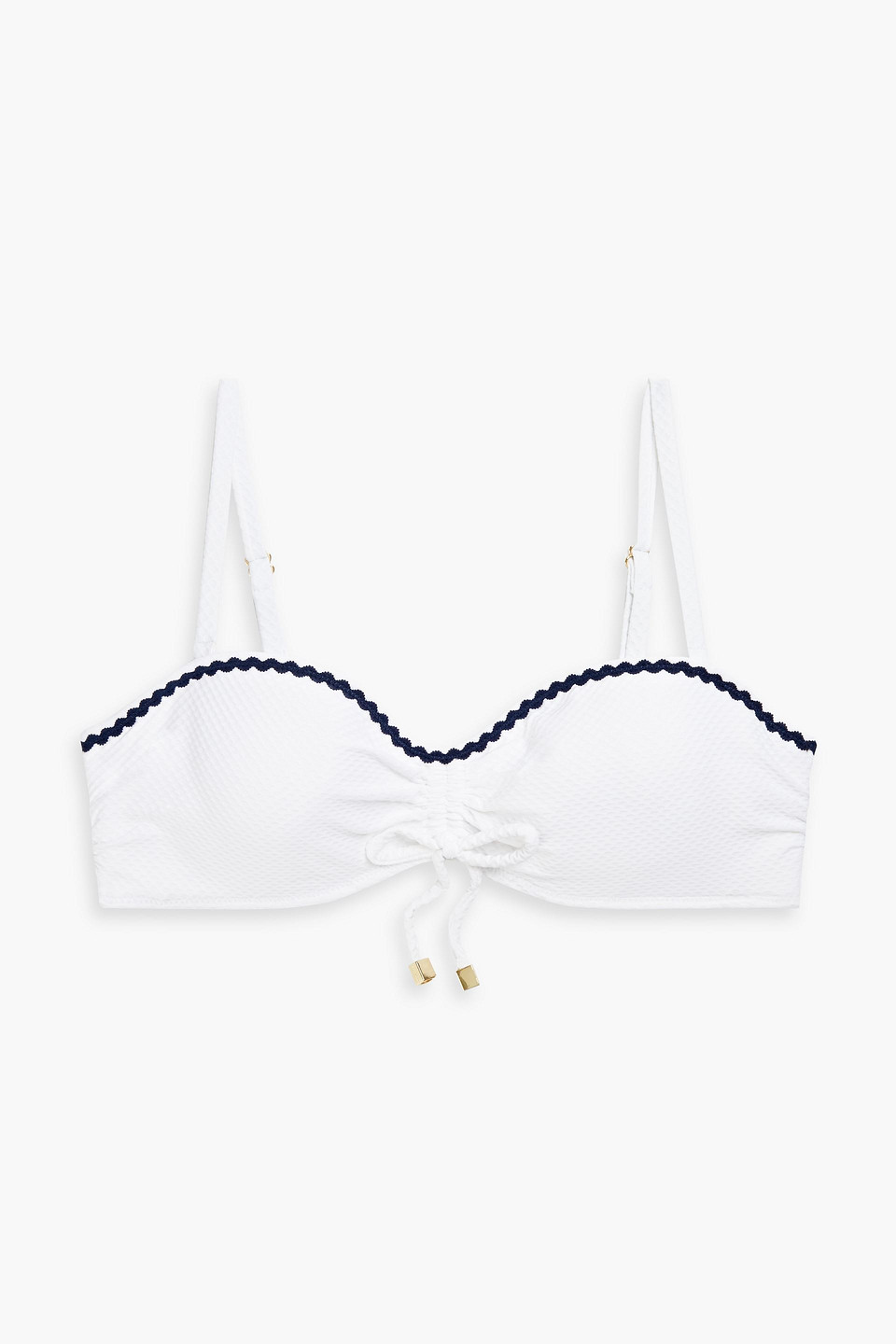 Heidi Klein Stretch-piqué Underwired Bikini Top In White