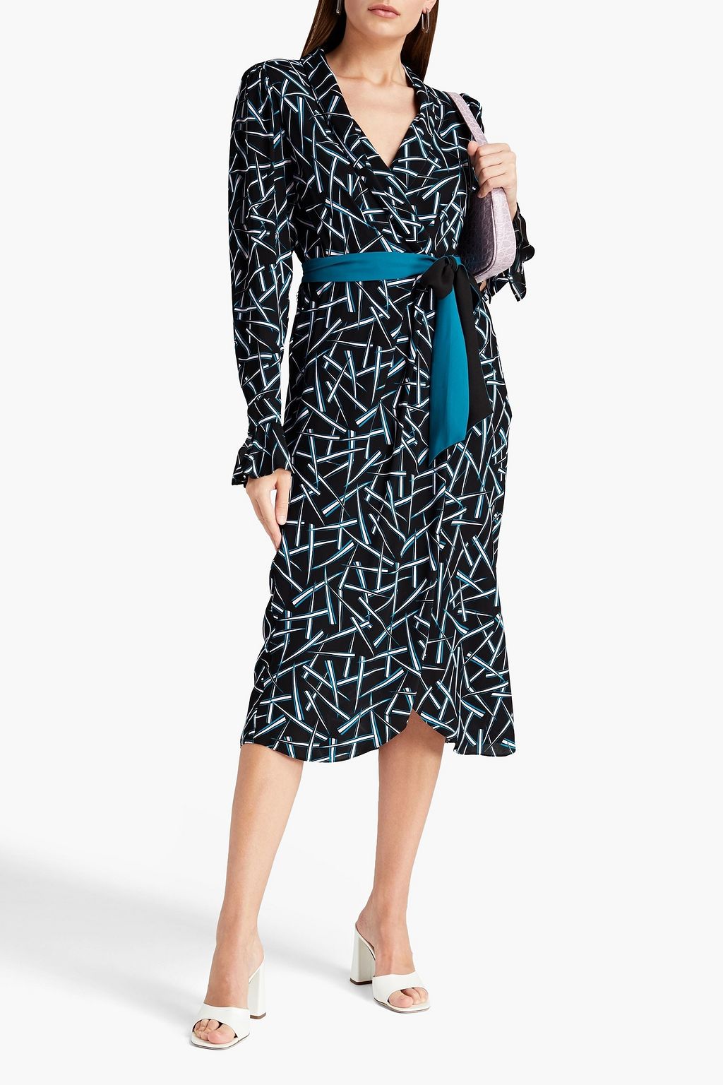DIANE VON FURSTENBERG Drusilla wrap-effect printed crepe midi dress