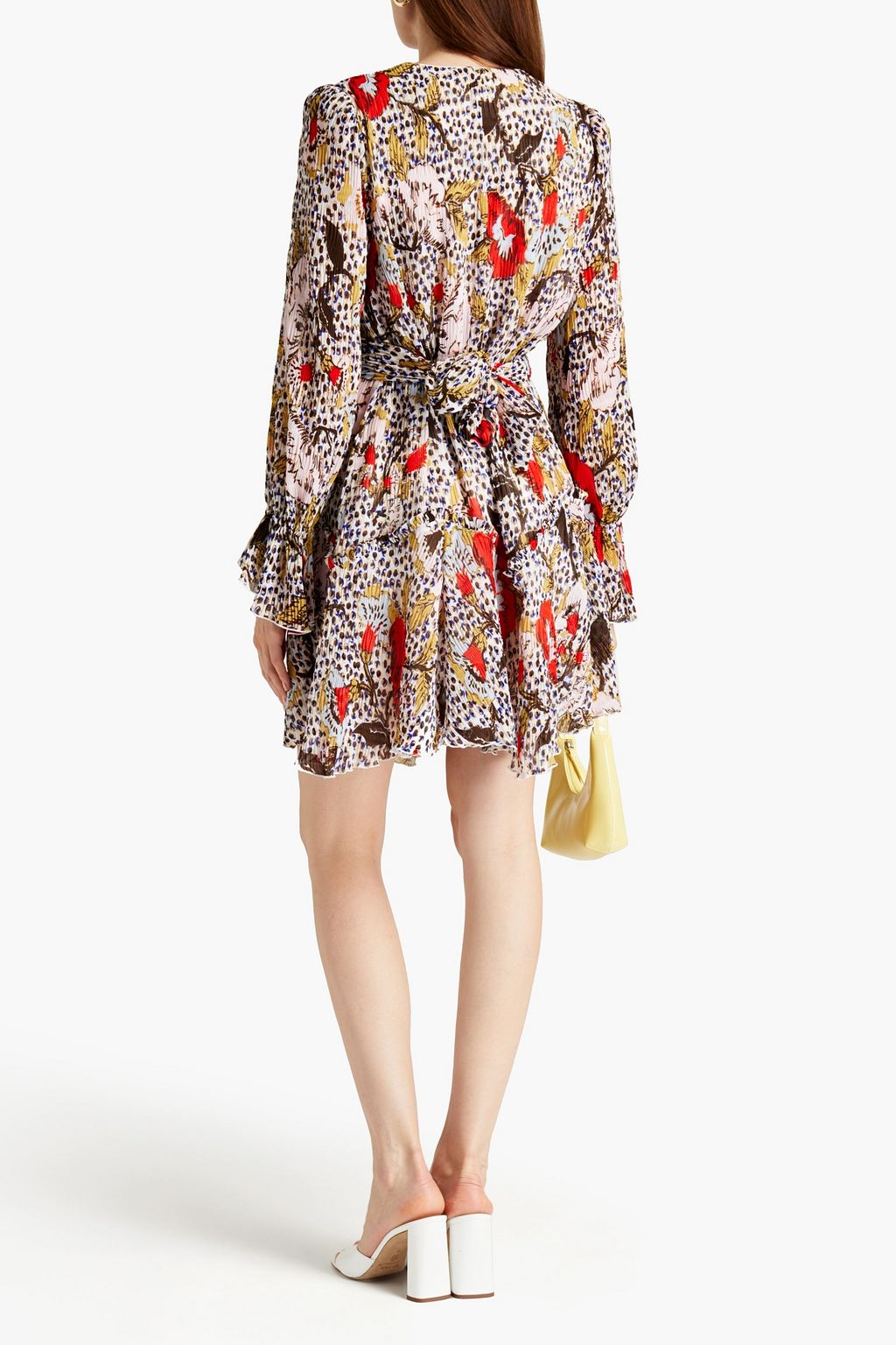DIANE VON FURSTENBERG Kacie floral-print plissé-chiffon mini dress
