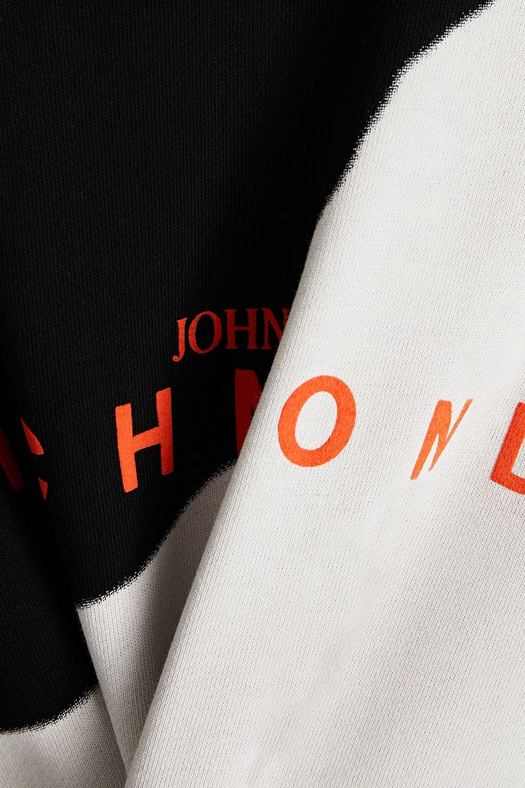JOHN RICHMOND Printed French cotton-terry hoodie