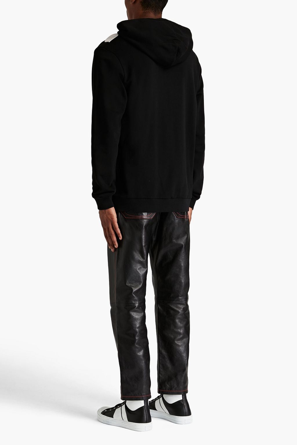 JOHN RICHMOND Printed French cotton-terry hoodie