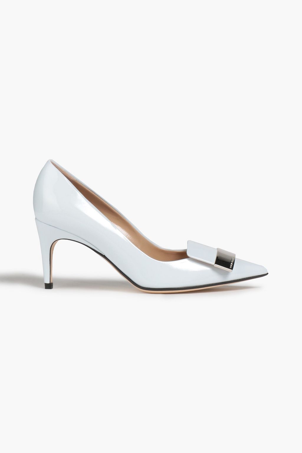 Embellished patent-leather pumps