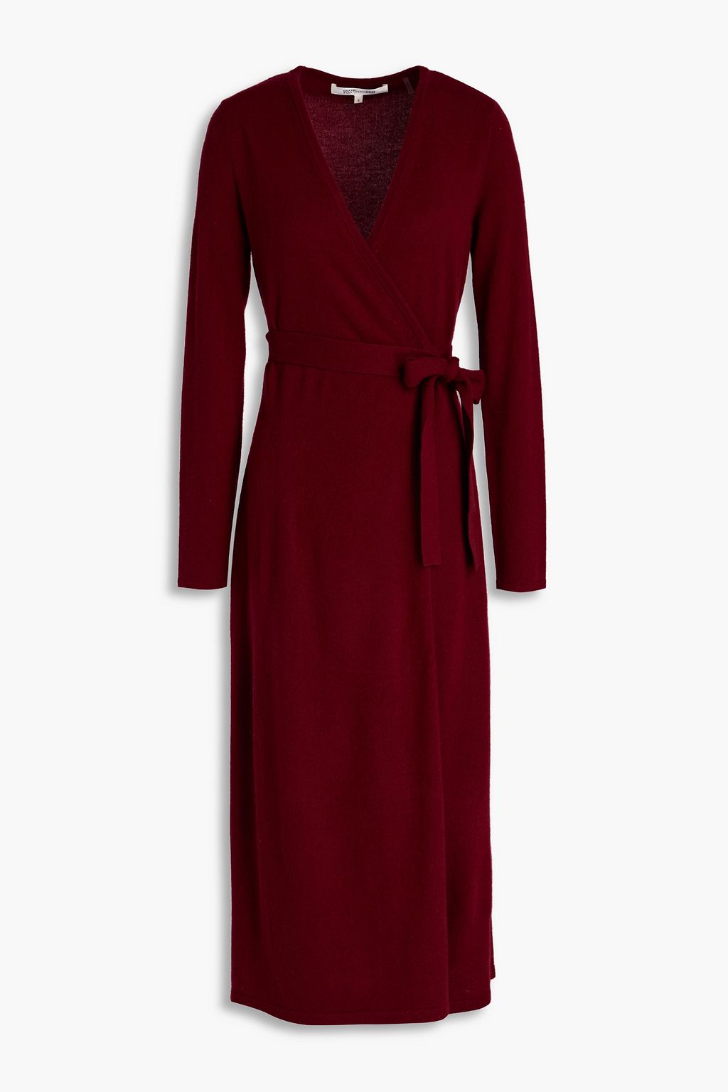 DIANE VON FURSTENBERG Astrid wool and cashmere blend midi wrap dress THE OUTNET