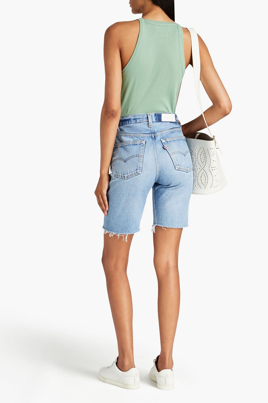 BA&SH Ribbed jersey halterneck tank