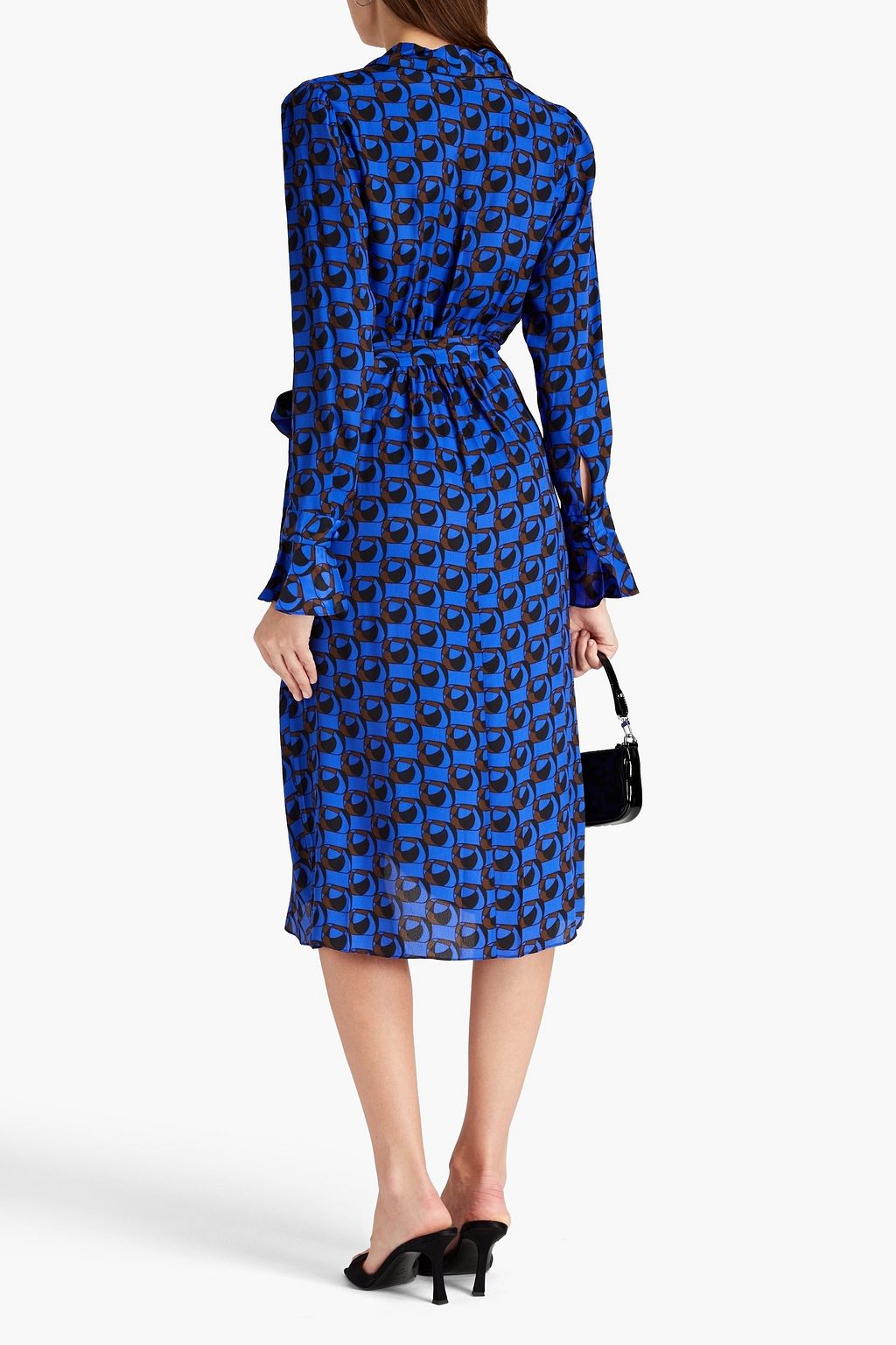 DIANE VON FURSTENBERG Anuj wrap-effect printed crepe de chine midi dress