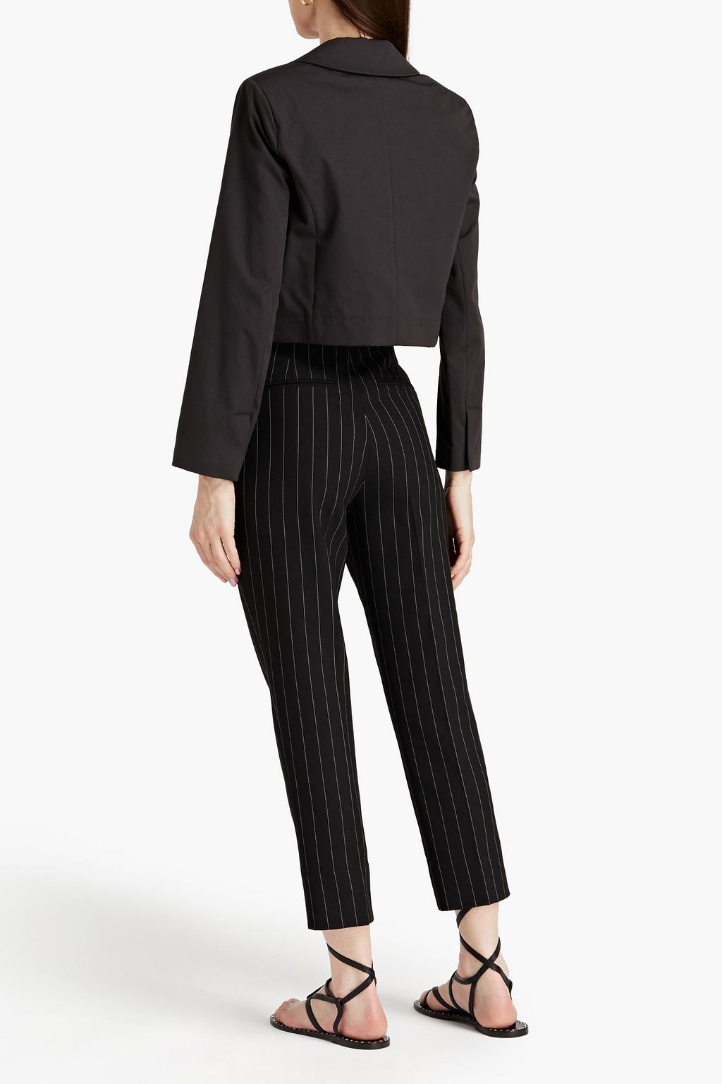 BA&SH Cropped double-breasted cotton blazer