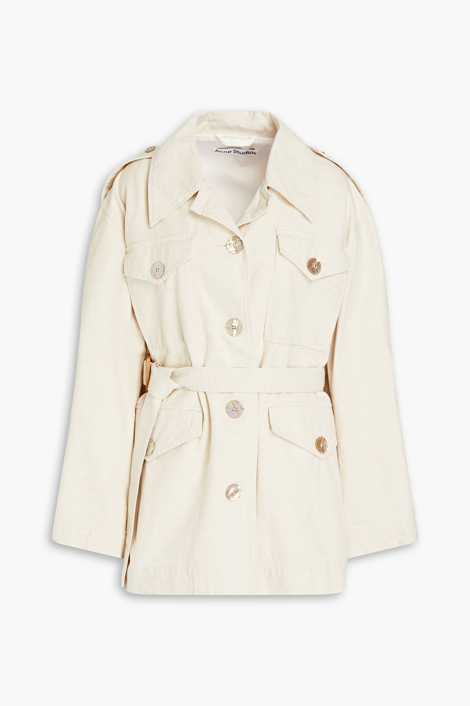 Cotton and linen-blend canvas jacket