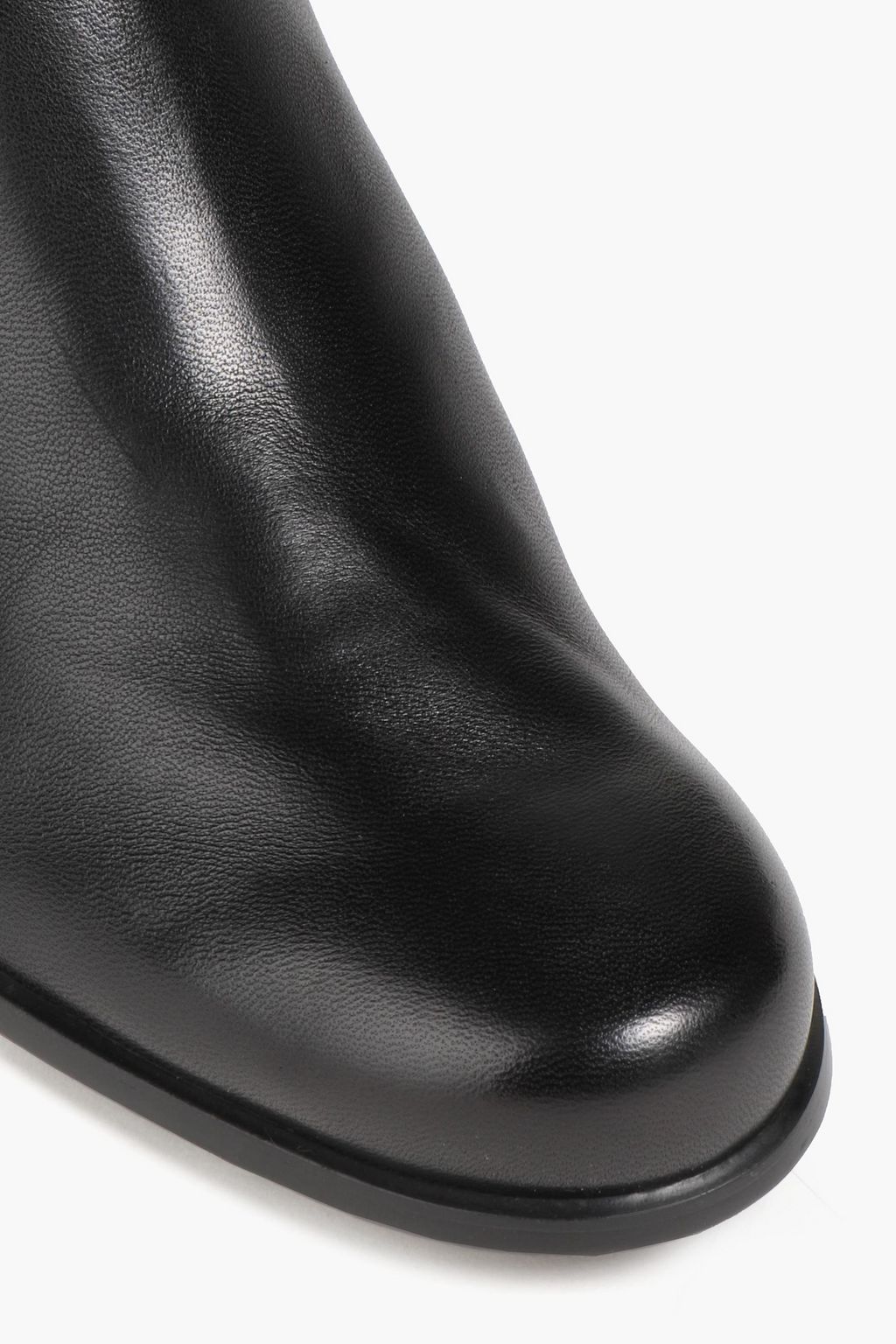 STUART WEITZMAN بوت بطول أعلى الركبة "سيتي" من الجلد وميكرو ستريتش
