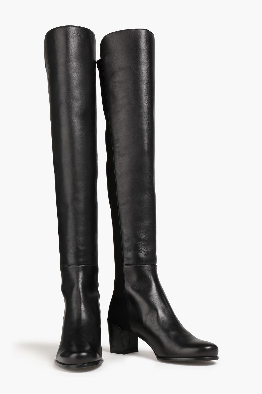 STUART WEITZMAN City leather and neoprene over-the-knee boots | THE OUTNET