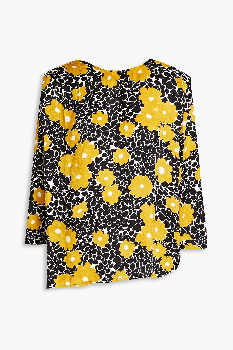 Ba&sh - Pleated floral-jacquard top
