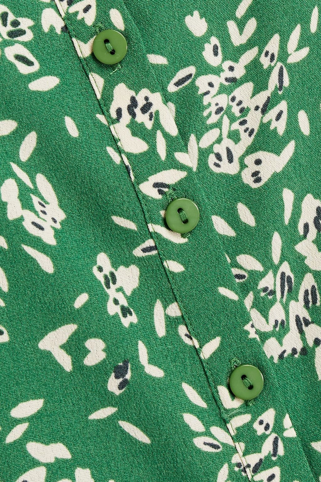 BA&SH Floral-print crepe de chine top