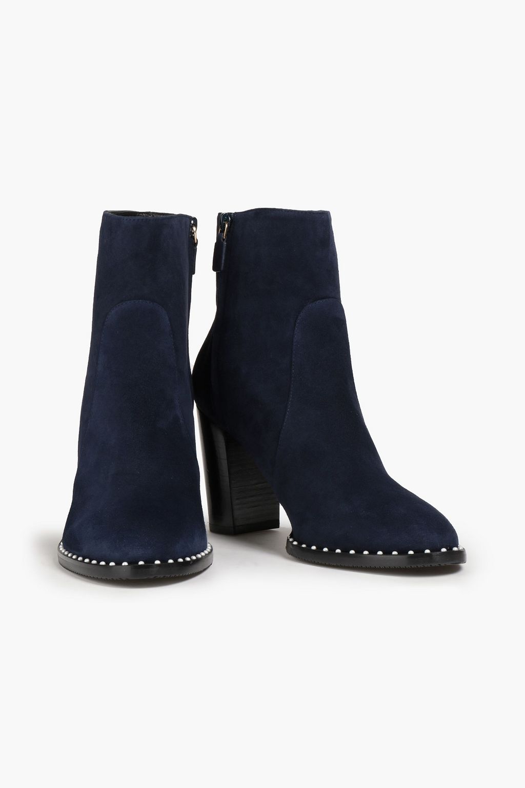STUART WEITZMAN Kailee 장식 디테일 스웨이드 앵클 부츠
