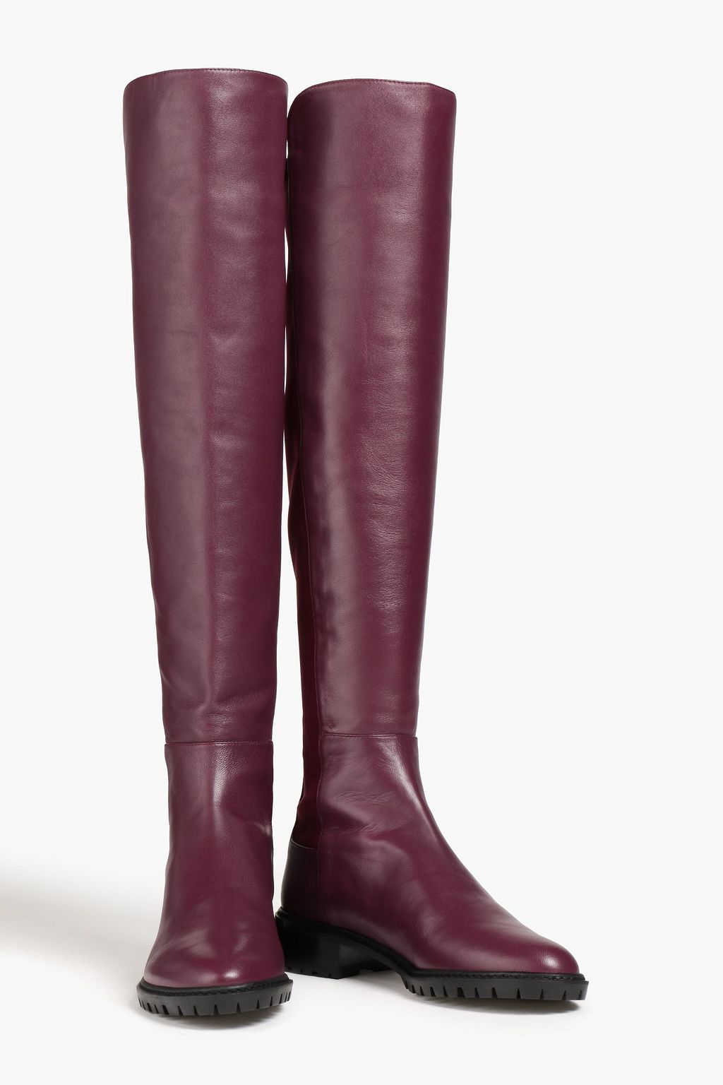 STUART WEITZMAN City Overknees aus Leder und Neopren
