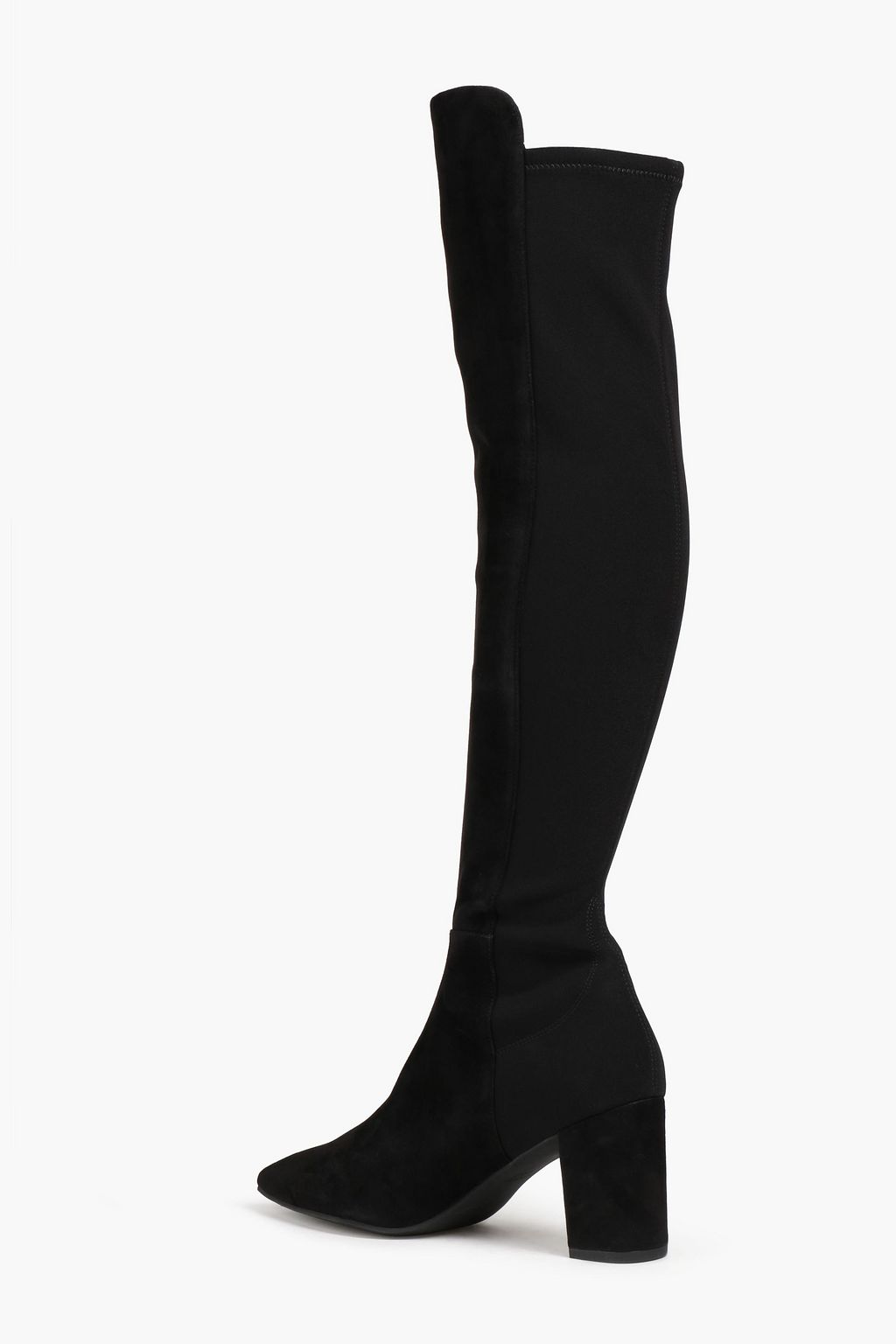 STUART WEITZMAN Carly microstretch and suede over-the-knee boots